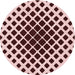 Square Patterned Pink Rug, pat140rd