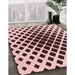 Patterned Pink Rug in Family Room, pat140rd