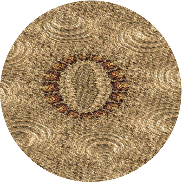 Square Patterned Orange Rug, pat1400brn