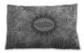 Patterned Rectangular Ash Gray Lumbar Throw Pillow, 13 inch by 19 inch, lbpat1400gry