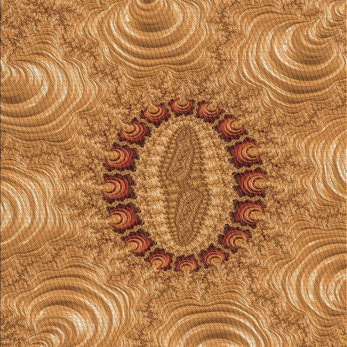 Patterned Orange Rug, pat1400org