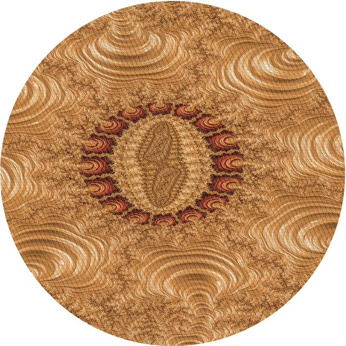 Square Patterned Orange Rug, pat1400org