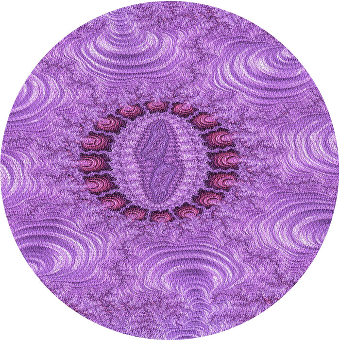 Square Patterned Purple Rug, pat1400pur