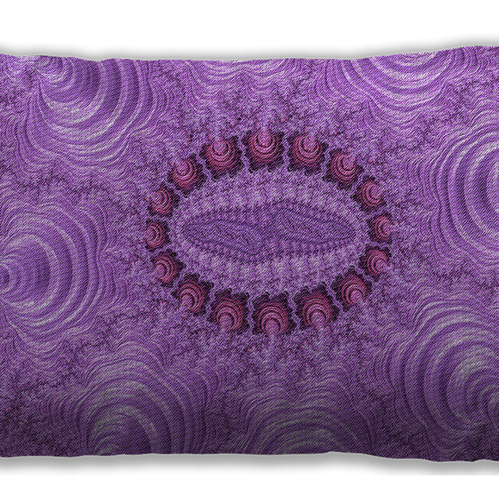 Patterned Rectangular Purple Lumbar Throw Pillow, 13 inch by 19 inch, lbpat1400pur
