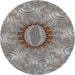 Sideview of Patterned Gray Novelty Rug, pat1400