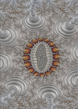 Patterned Gray Novelty Rug, pat1400