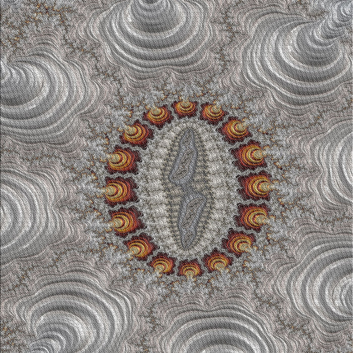 Patterned Gray Novelty Rug, pat1400