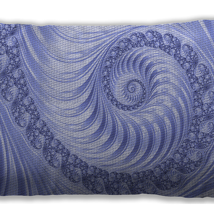 Patterned Rectangular Pastel Blue Lumbar Throw Pillow, 13 inch by 19 inch, lbpat1401blu