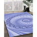 Machine Washable Transitional Pastel Blue Rug in a Family Room, wshpat1401blu