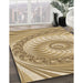 Machine Washable Transitional Light Brown Rug in a Family Room, wshpat1401brn