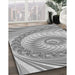 Patterned Platinum Gray Rug in Family Room, pat1401gry