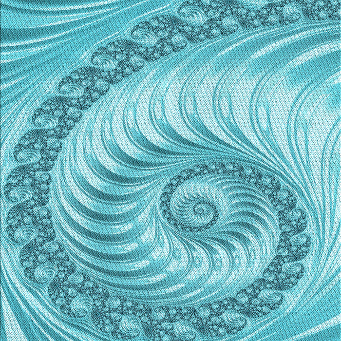 Patterned Dark Turquoise Green Rug, pat1401lblu