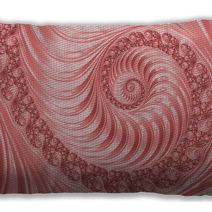 Patterned Rectangular Pastel Pink Lumbar Throw Pillow, 13 inch by 19 inch, lbpat1401rd