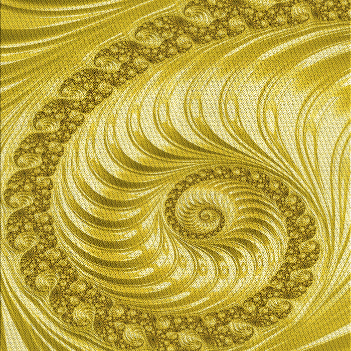 Machine Washable Transitional Bold Yellow Rug, wshpat1401yw