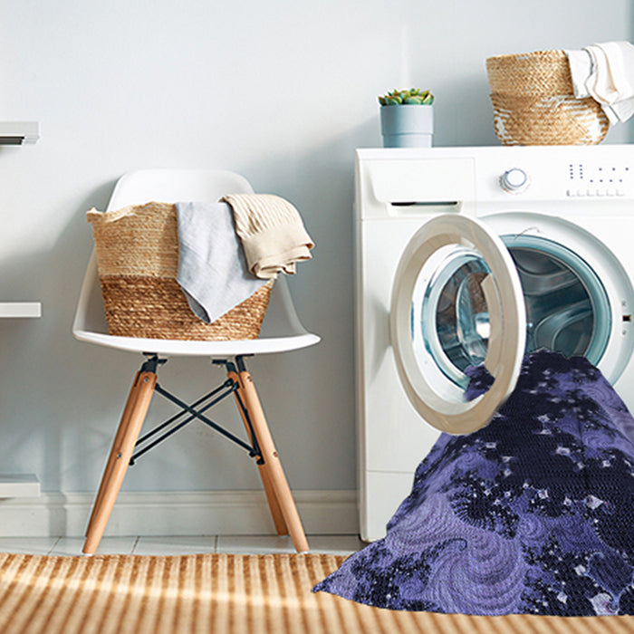Machine Washable Transitional Night Blue Rug in a Washing Machine, wshpat1402blu