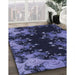 Machine Washable Transitional Night Blue Rug in a Family Room, wshpat1402blu