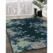 Machine Washable Transitional Green Rug in a Family Room, wshpat1402lblu