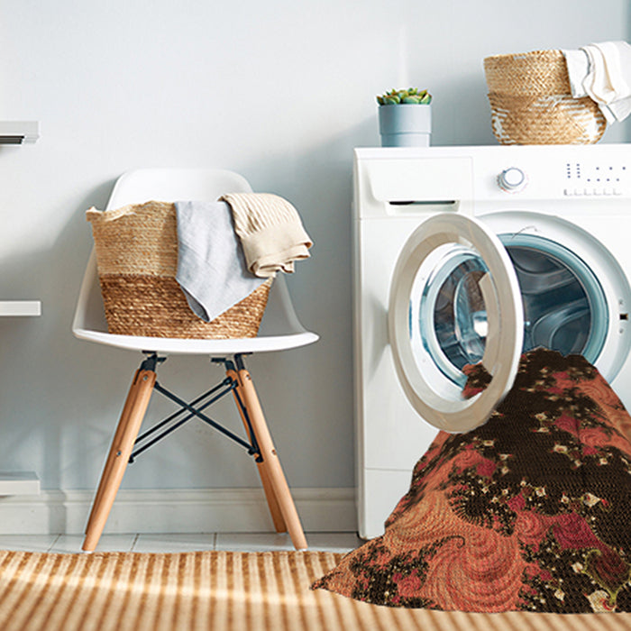 Machine Washable Transitional Red Rug in a Washing Machine, wshpat1402org