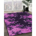 Machine Washable Transitional Dark Orchid Purple Rug in a Family Room, wshpat1402pur