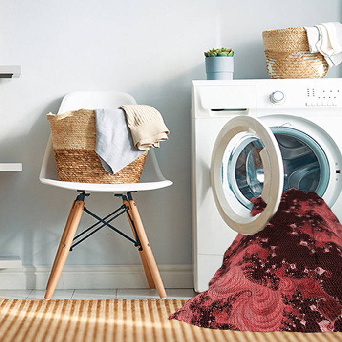 Machine Washable Transitional Red Rug in a Washing Machine, wshpat1402rd