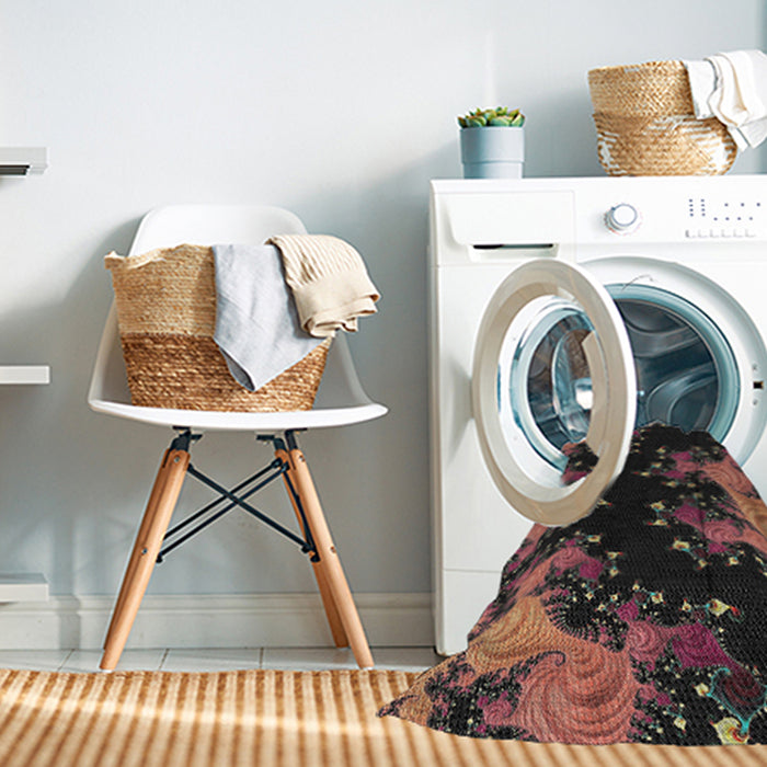 Machine Washable Transitional Chocolate Brown Rug in a Washing Machine, wshpat1402