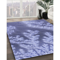 Patterned Slate Blue Rug, pat1403blu