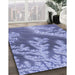 Patterned Slate Blue Rug in Family Room, pat1403blu