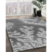 Patterned Carbon Gray Rug in Family Room, pat1403gry