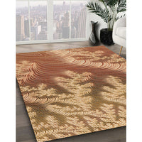 Patterned Yellow Orange Rug, pat1403org