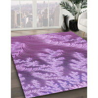 Patterned Violet Purple Rug, pat1403pur