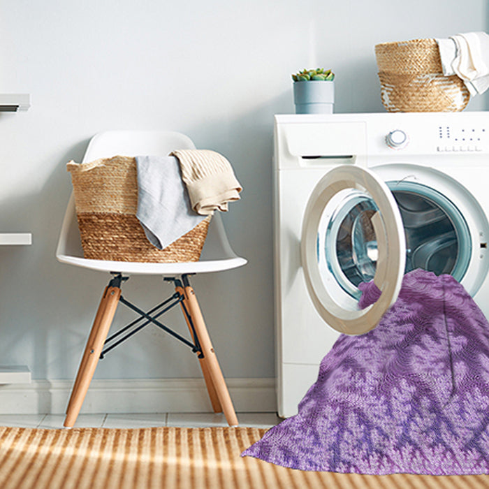 Machine Washable Transitional Violet Purple Rug in a Washing Machine, wshpat1403pur