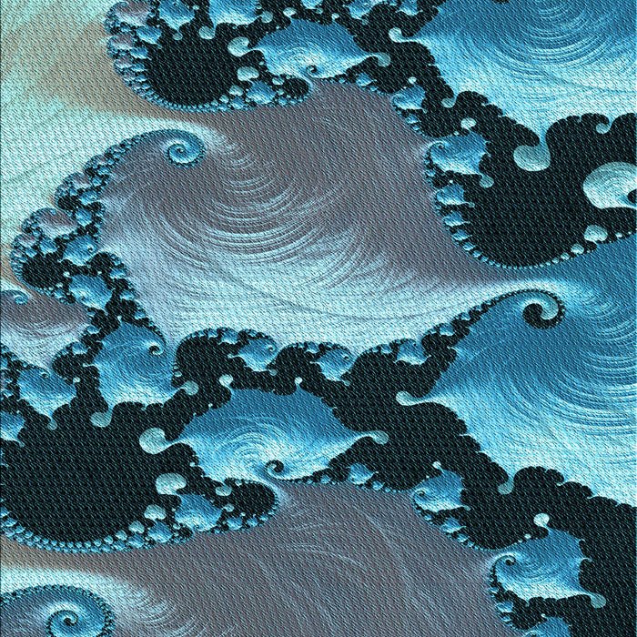 Patterned Dark Blue Grey Blue Rug, pat1404lblu