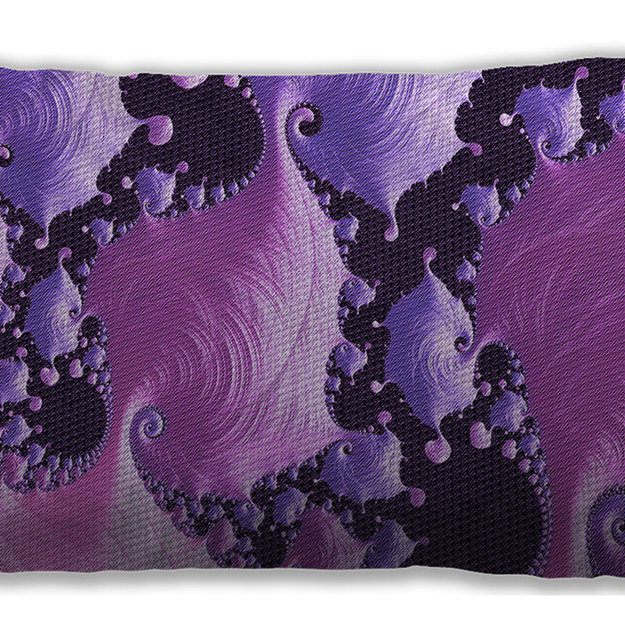 Patterned Rectangular Dark Magenta Purple Lumbar Throw Pillow, 13 inch by 19 inch, lbpat1404pur