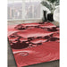 Machine Washable Transitional Red Rug in a Family Room, wshpat1404rd