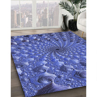 Patterned Sky Blue Rug, pat1405blu