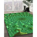 Machine Washable Transitional Green Rug in a Family Room, wshpat1405grn