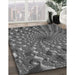 Machine Washable Transitional Gunmetal Gray Rug in a Family Room, wshpat1405gry