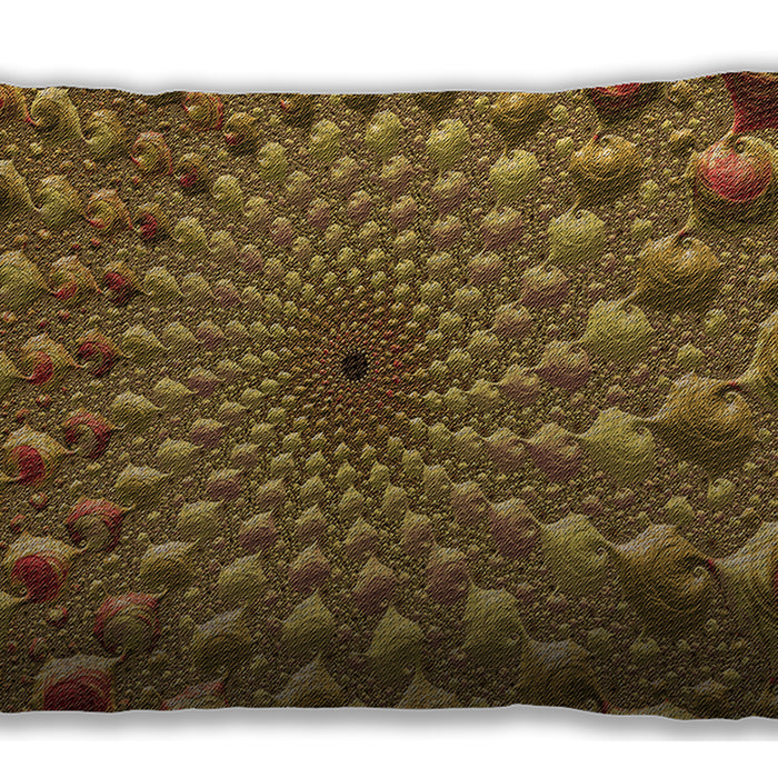 Patterned Rectangular Dark Bronze Brown Lumbar Throw Pillow, 13 inch by 19 inch, lbpat1405org