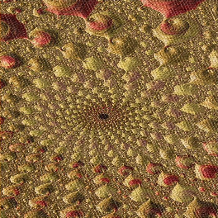 Round Patterned Dark Bronze Brown Rug, pat1405org