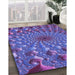 Machine Washable Transitional Amethyst Purple Rug in a Family Room, wshpat1405pur