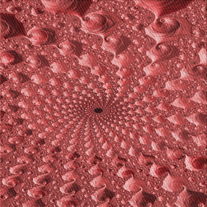 Round Patterned Red Rug, pat1405rd