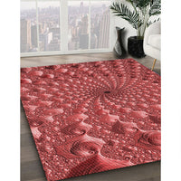 Patterned Red Rug, pat1405rd