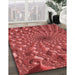 Patterned Red Rug in Family Room, pat1405rd