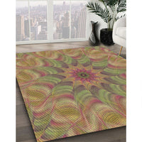 Patterned Sienna Brown Rug, pat1406brn