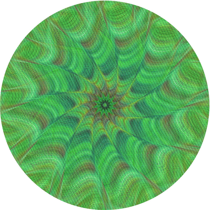 Square Machine Washable Transitional Neon Green Rug in a Living Room, wshpat1406grn