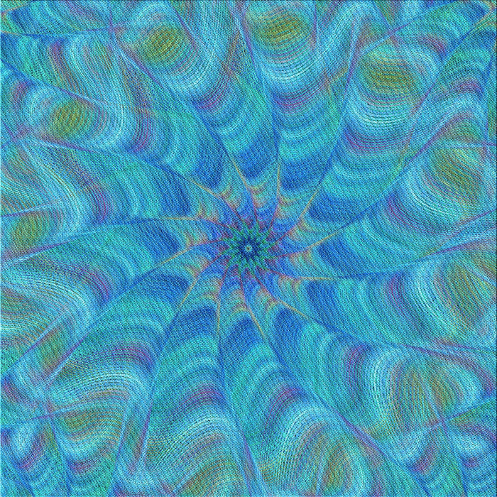 Round Machine Washable Transitional Bright Turquoise Blue Rug, wshpat1406lblu