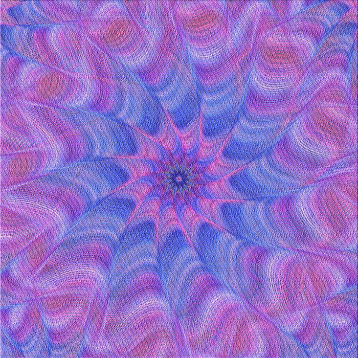 Round Patterned Purple Mimosa Purple Rug, pat1406pur