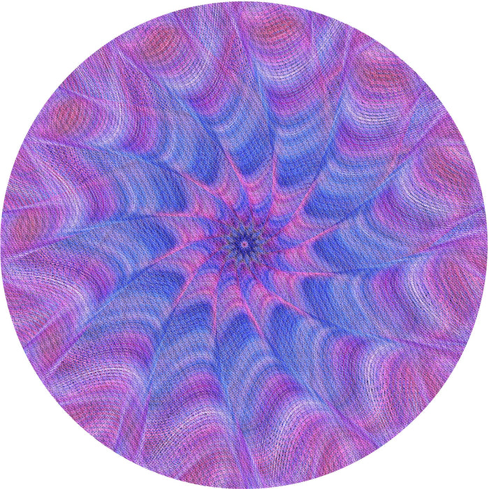 Square Patterned Purple Mimosa Purple Rug, pat1406pur