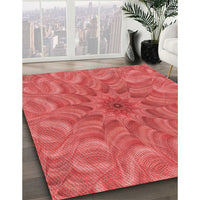 Patterned Red Rug, pat1406rd