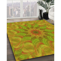 Patterned Brown Rug, pat1406yw